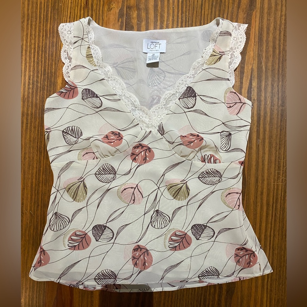 Ann Taylor LOFT 100% Polyester Cream and Various Colors With Side Zipper